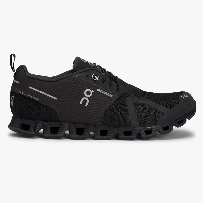 On Running Cloud Shoes Men's Cloud Waterproof-Black | Lunar