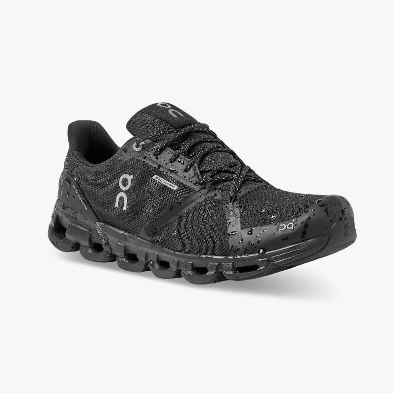 On Running Cloud Shoes Men's Cloudflyer Waterproof-Black | Lunar - Click Image to Close