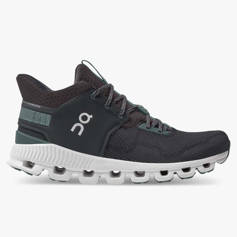 On Running Cloud Shoes Men's Cloud Hi Edge-Black | Olive - Click Image to Close