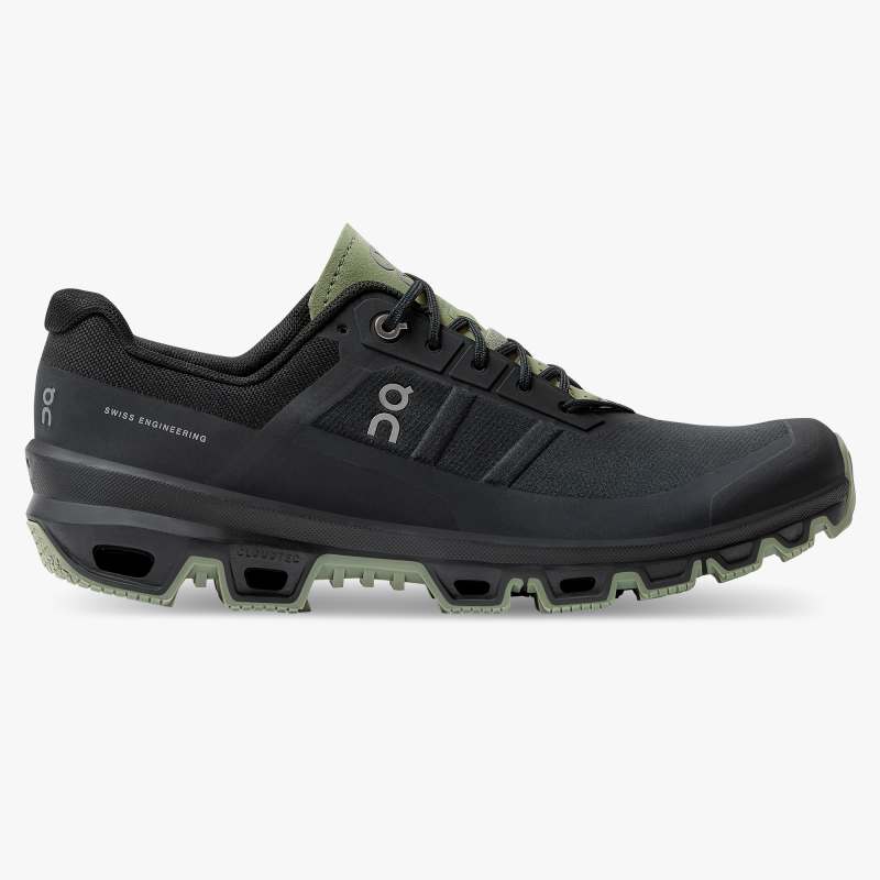 On Running Cloud Shoes Men's Cloudventure-Black | Reseda