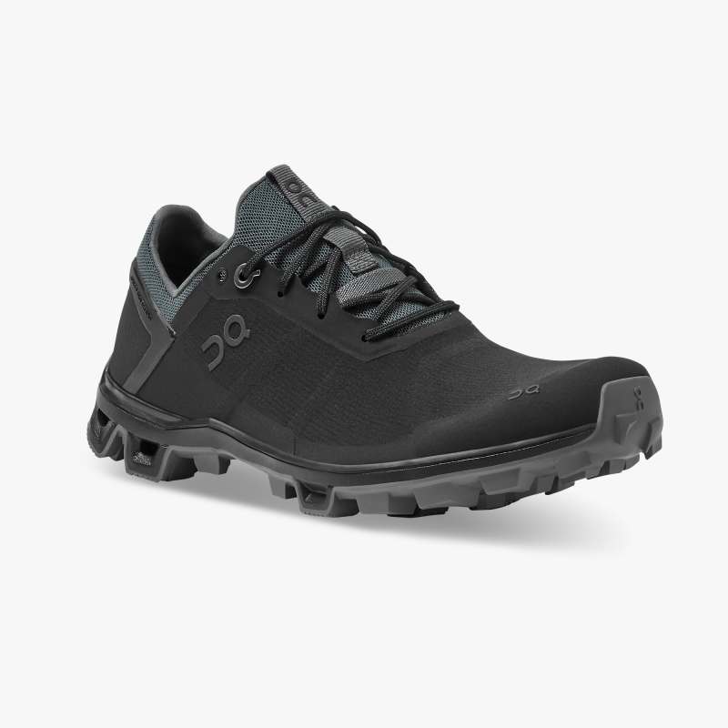 On Running Cloud Shoes Women's Cloudventure Peak-Black | Rock - Click Image to Close