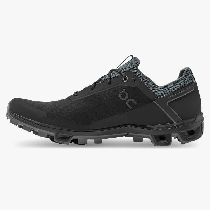 On Running Cloud Shoes Men's Cloudventure Peak-Black | Rock