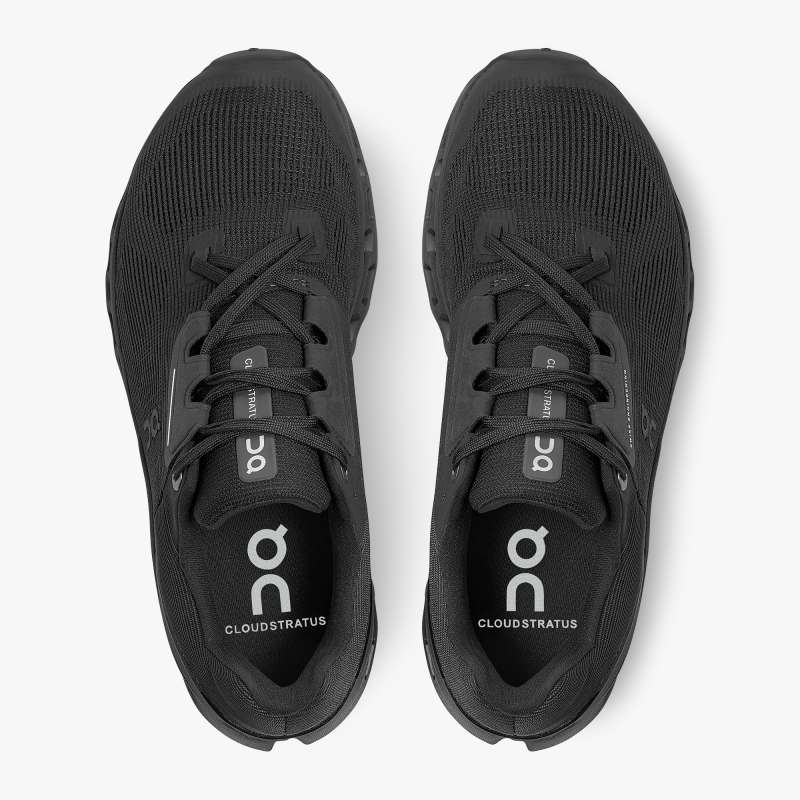 On Running Cloud Shoes Women's Cloudstratus-Black