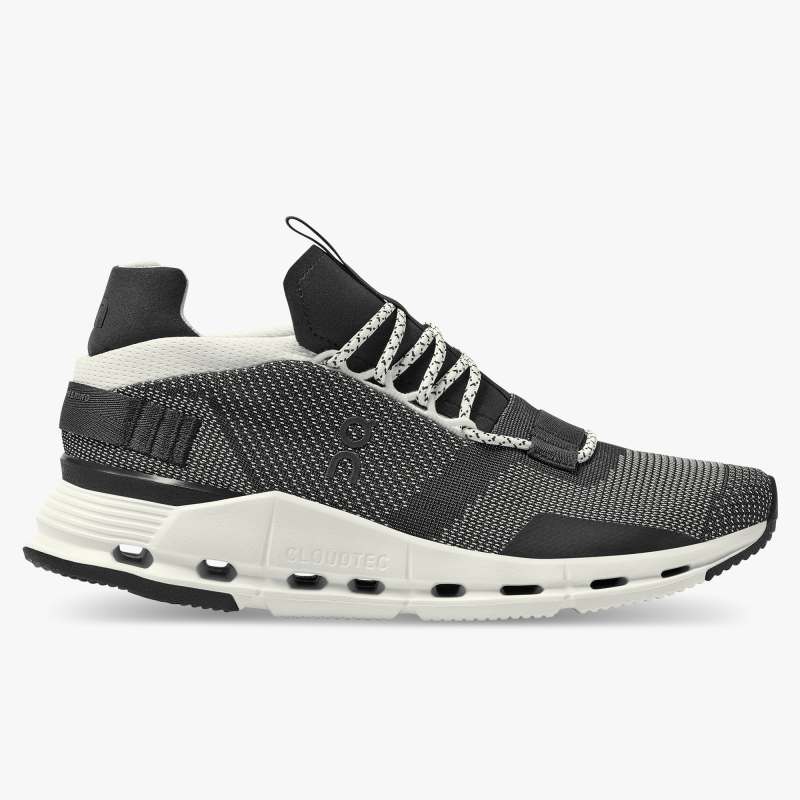 On Running Cloud Shoes Women's Cloudnova-Black | White