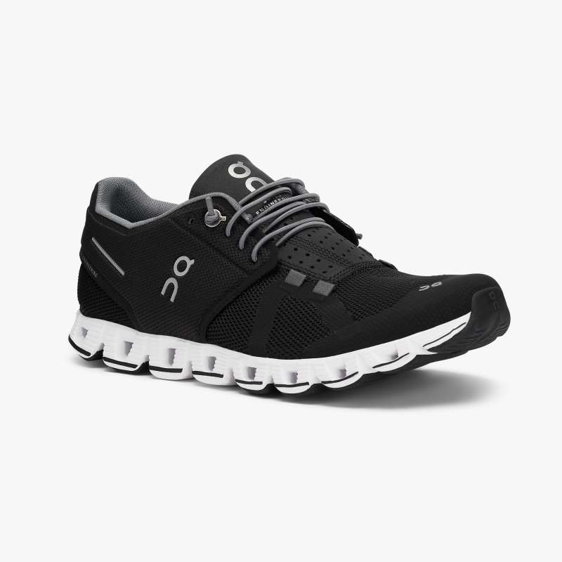On Running Cloud Shoes Women's Cloud-Black | White - Click Image to Close