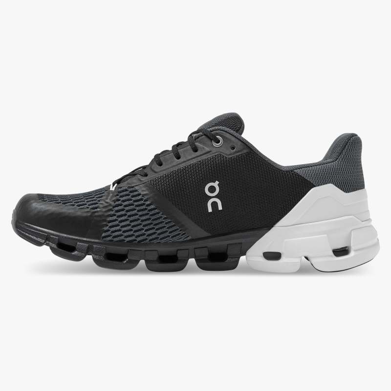 On Running Cloud Shoes Men's Cloudflyer Wide-Black | White - Click Image to Close