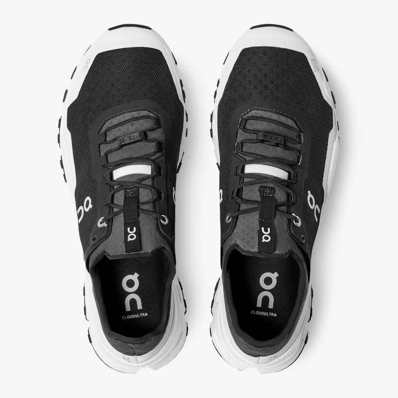 On Running Cloud Shoes Men's Cloudultra-Black | White - Click Image to Close