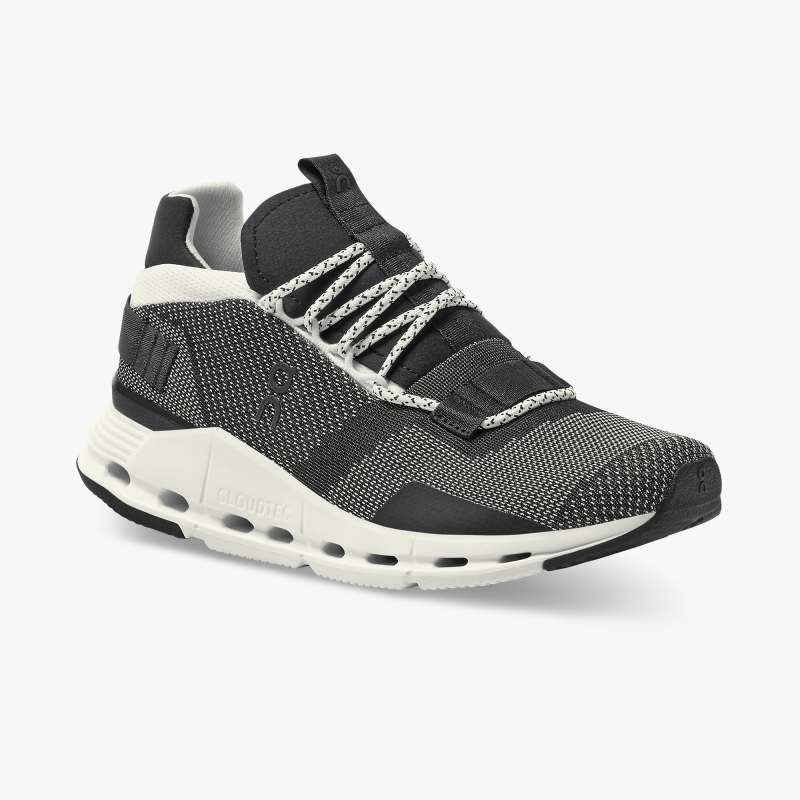 On Running Cloud Shoes Men's Cloudnova-Black | White - Click Image to Close