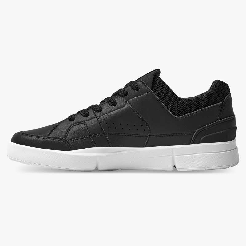 On Running Cloud Shoes Men's THE ROGER Clubhouse-Black | White - Click Image to Close