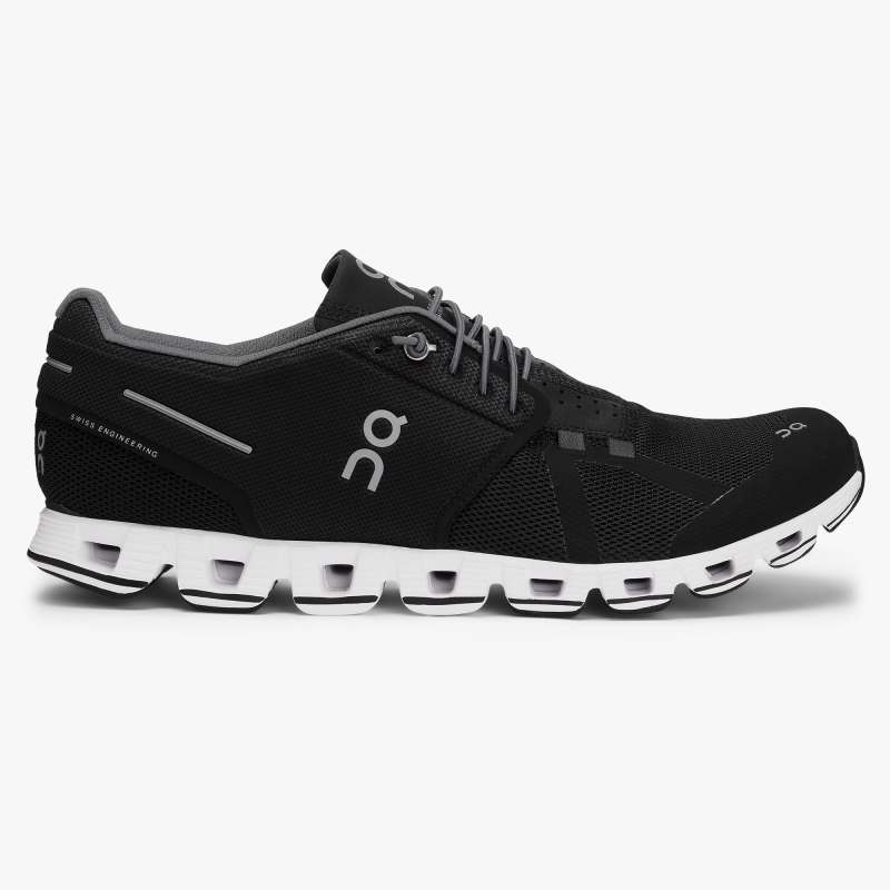 On Running Cloud Shoes Men's Cloud-Black | White - Click Image to Close