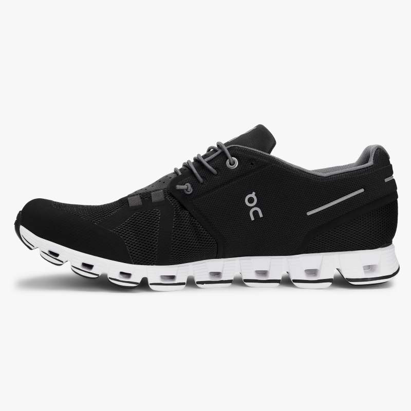 On Running Cloud Shoes Men's Cloud-Black | White - Click Image to Close