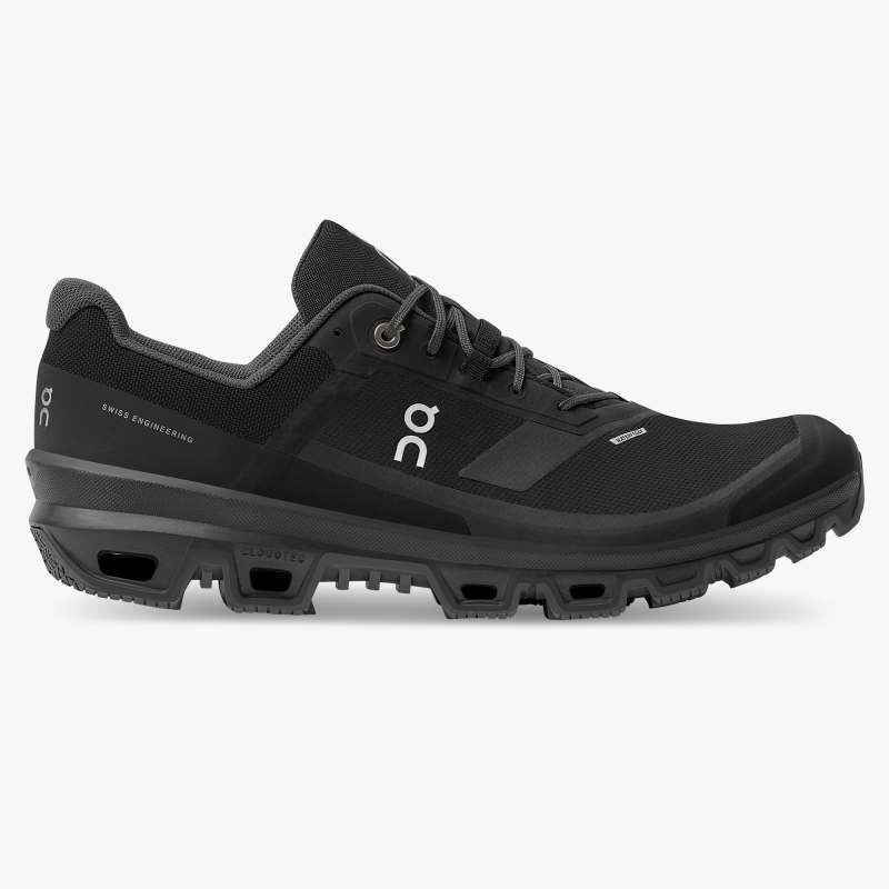 On Running Cloud Shoes Men's Cloudventure Waterproof-Black - Click Image to Close