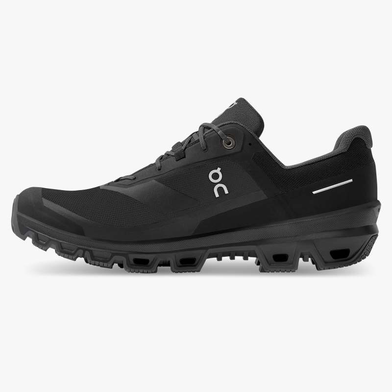 On Running Cloud Shoes Men's Cloudventure Waterproof-Black - Click Image to Close