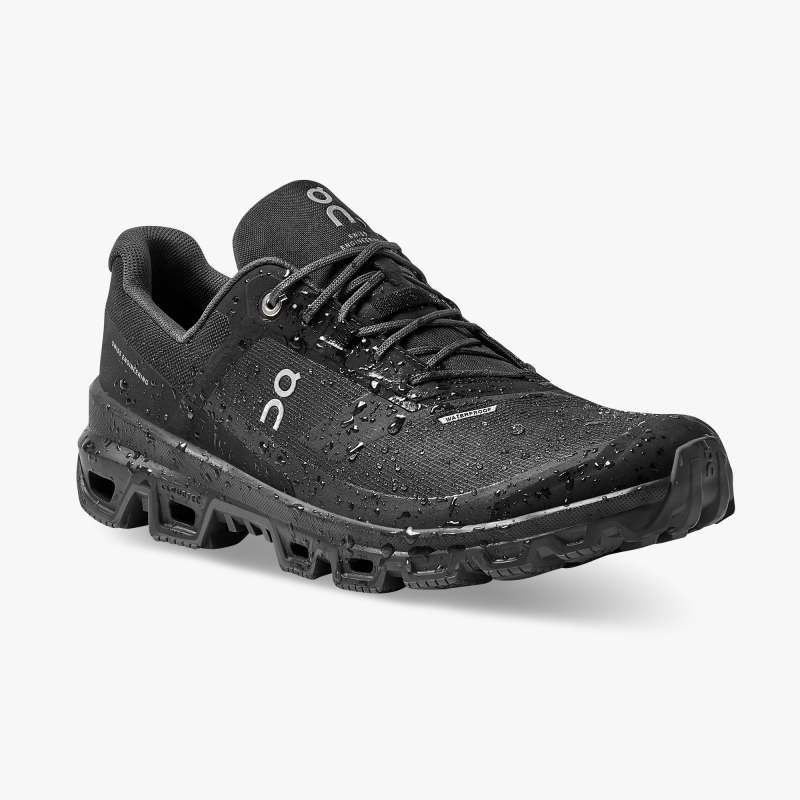 On Running Cloud Shoes Men's Cloudventure Waterproof-Black