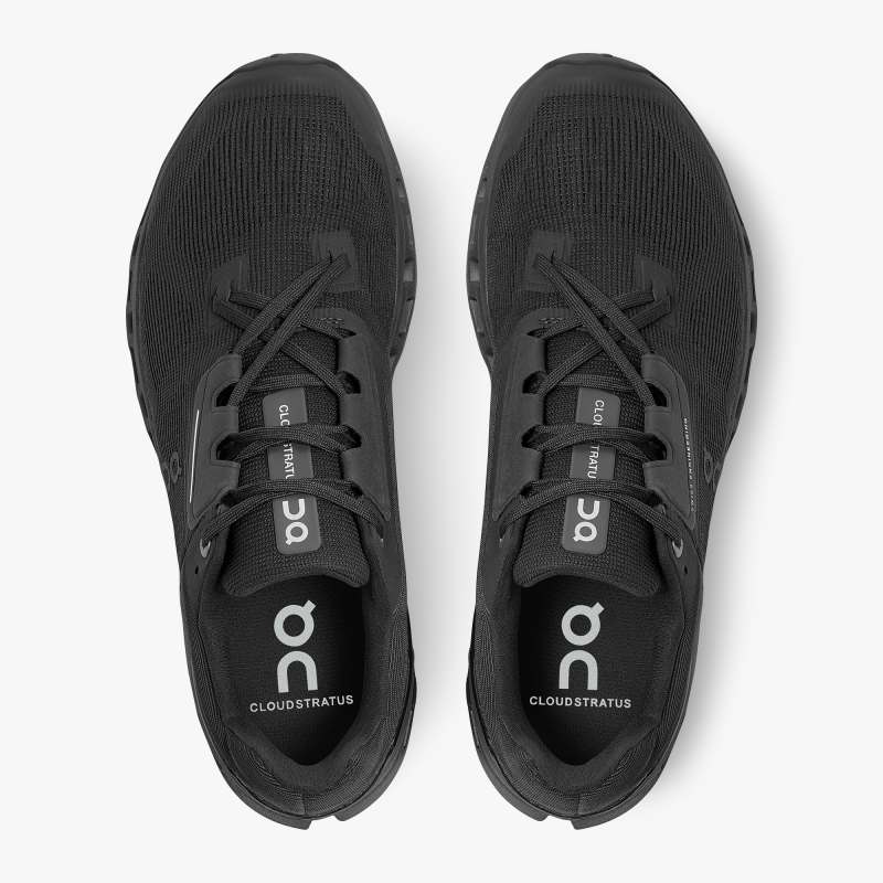 On Running Cloud Shoes Men's Cloudstratus-Black - Click Image to Close