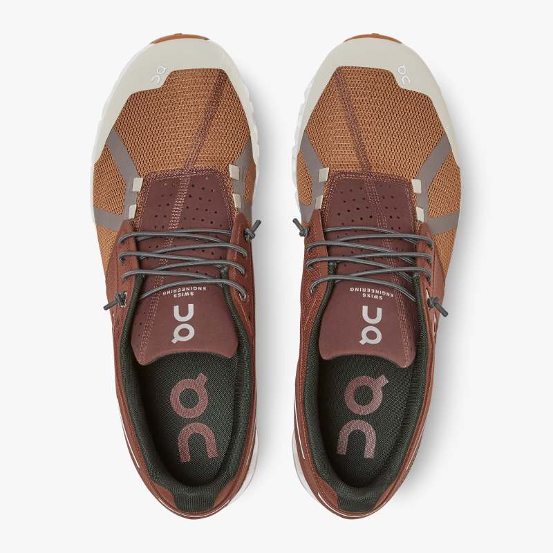 On Running Cloud Shoes Men's Cloud 70 | 30-Brick | Pecan - Click Image to Close