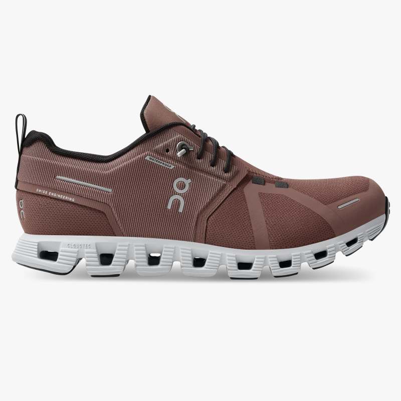 On Running Cloud Shoes Women's Cloud 5 Waterproof-Cocoa | Frost - Click Image to Close