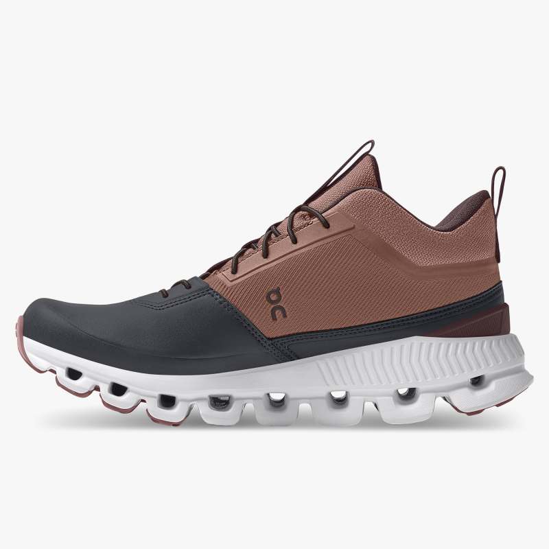 On Running Cloud Shoes Women's Cloud Hi Waterproof-Cocoa | Pebbl - Click Image to Close