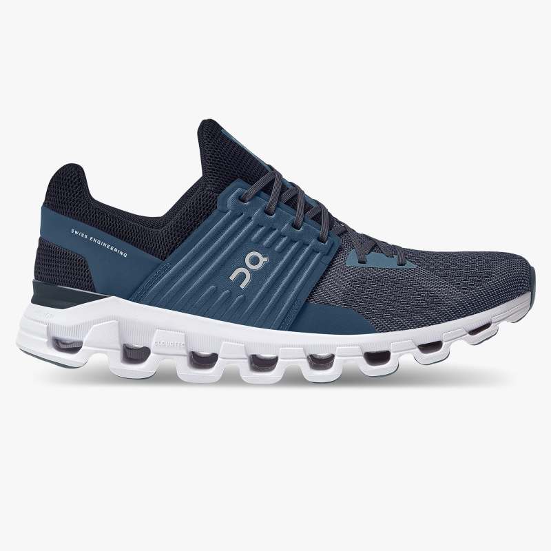 On Running Cloud Shoes Men's Cloudswift-Denim | Midnight - Click Image to Close