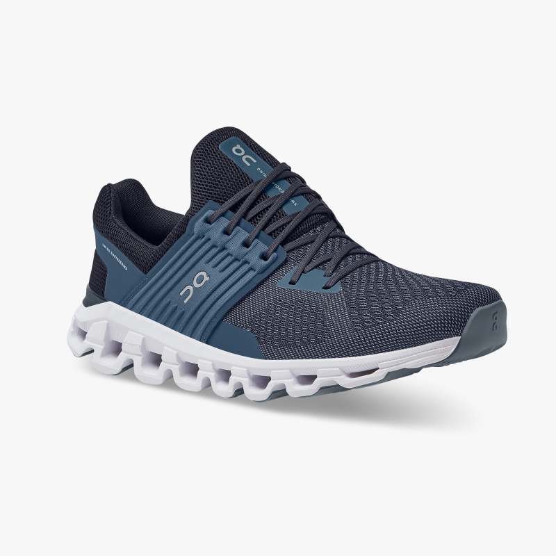 On Running Cloud Shoes Men's Cloudswift-Denim | Midnight - Click Image to Close