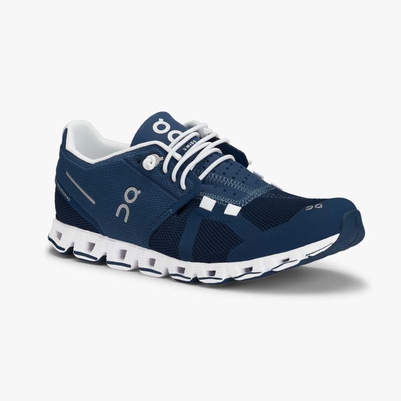 On Running Cloud Shoes Women's Cloud-Denim | White