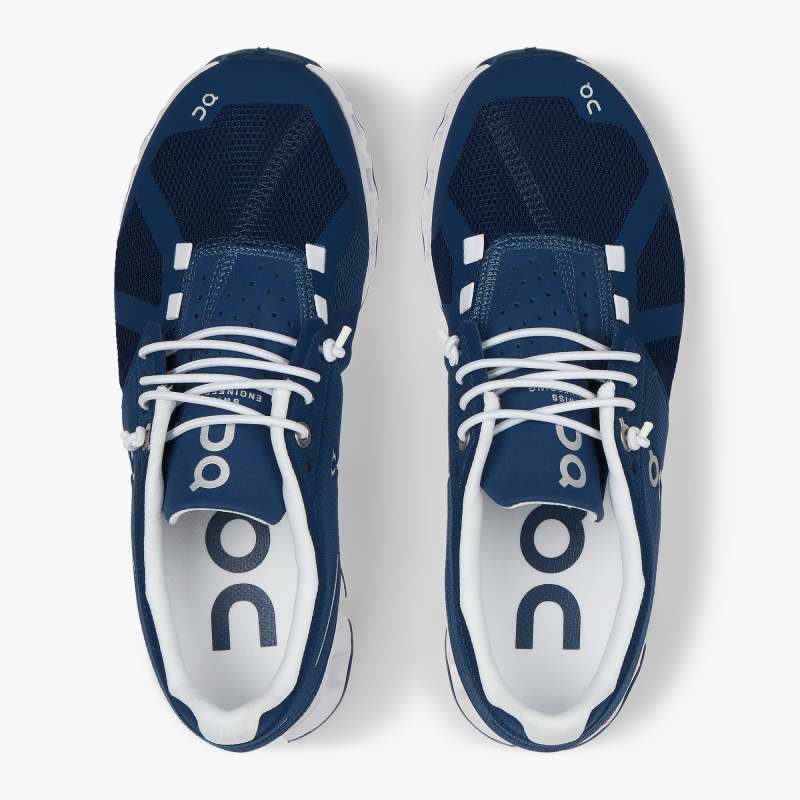 On Running Cloud Shoes Women's Cloud-Denim | White