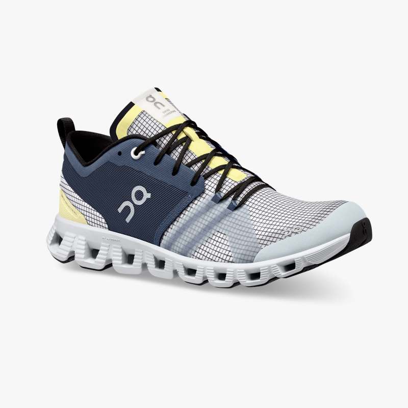 On Running Cloud Shoes Men's Cloud X Shift-Denim | White