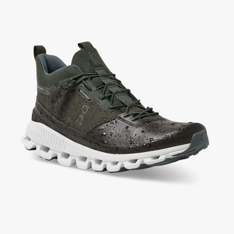 On Running Cloud Shoes Men's Cloud Hi Waterproof-Fir | Umber