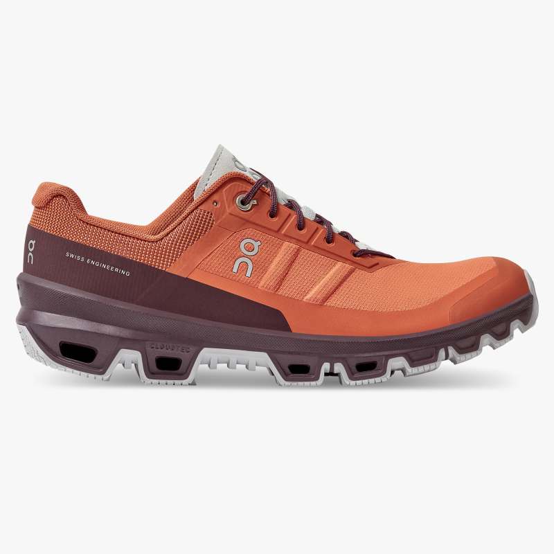 On Running Cloud Shoes Men's Cloudventure-Flare | Mulberry - Click Image to Close