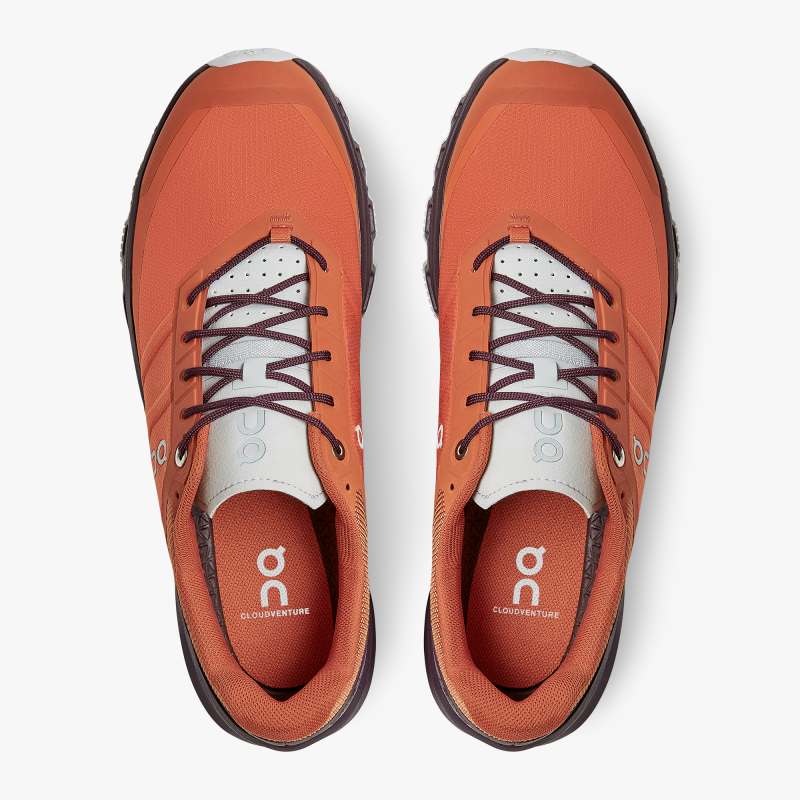 On Running Cloud Shoes Men's Cloudventure-Flare | Mulberry - Click Image to Close