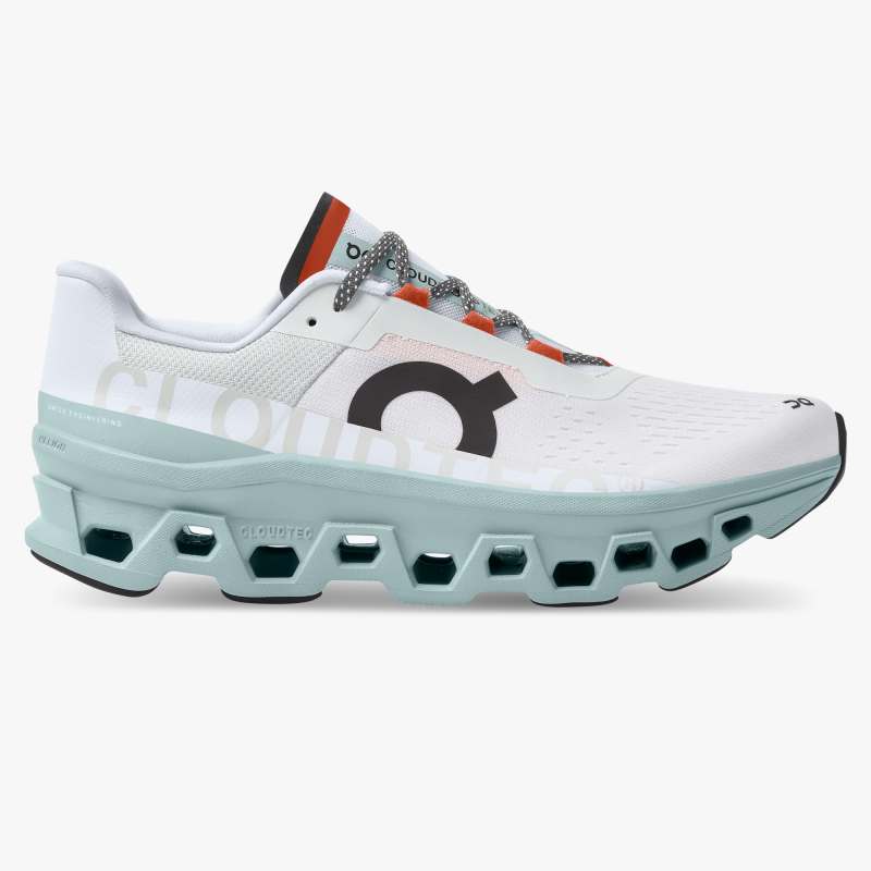 On Running Cloud Shoes Men's Cloudmonster-Frost | Surf - Click Image to Close