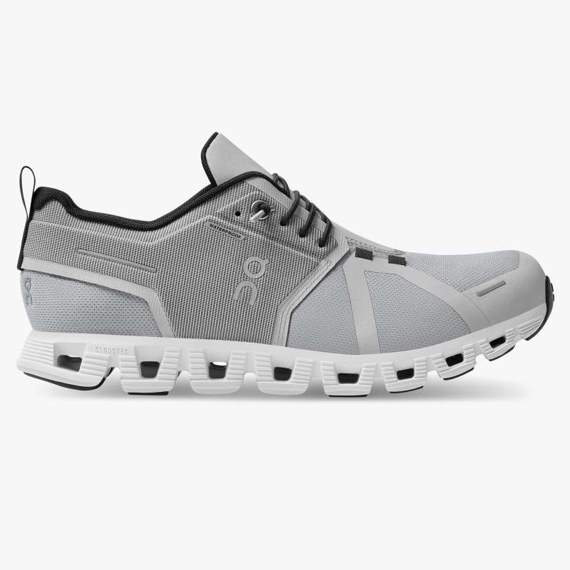 On Running Cloud Shoes Men's Cloud 5 Waterproof-Glacier | White - Click Image to Close