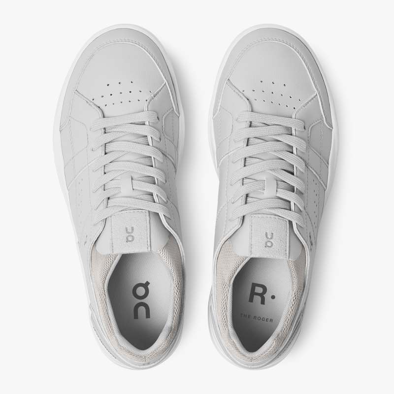On Running Cloud Shoes Men's THE ROGER Clubhouse-Glacier | White - Click Image to Close