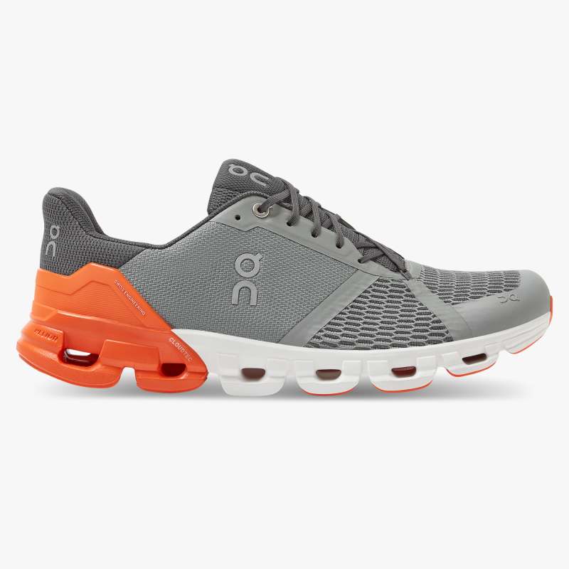 On Running Cloud Shoes Men's Cloudflyer-Grey | Orange - Click Image to Close