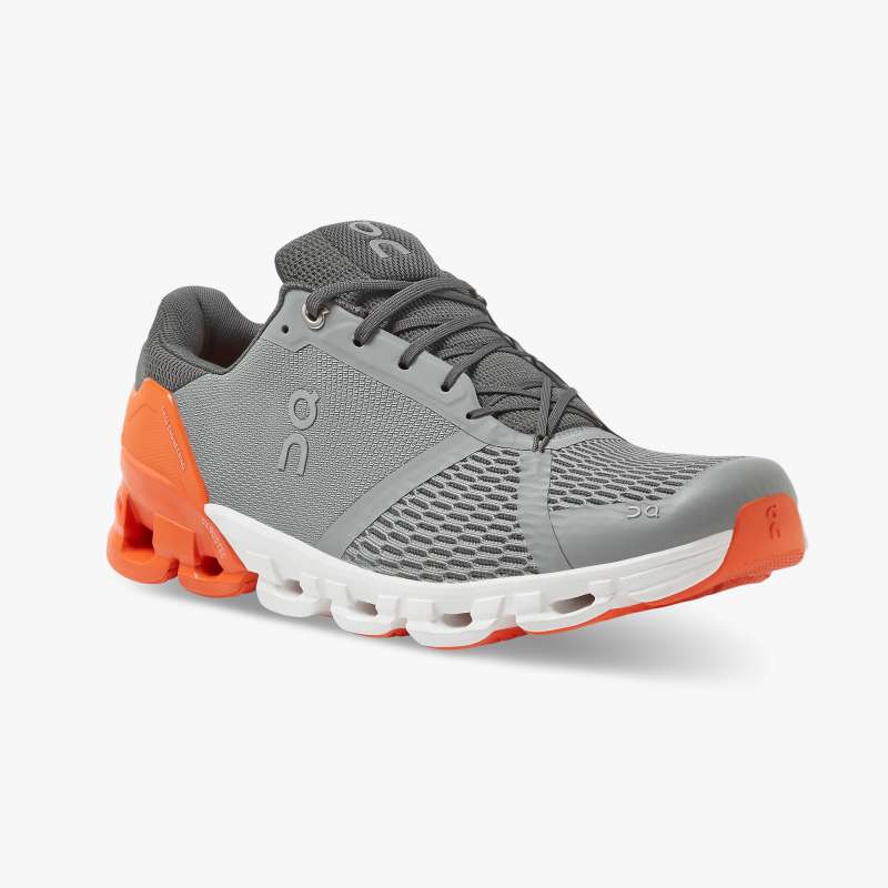 On Running Cloud Shoes Men's Cloudflyer-Grey | Orange - Click Image to Close