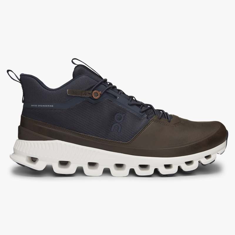 On Running Cloud Shoes Men's Cloud Hi-Ink | Brown - Click Image to Close