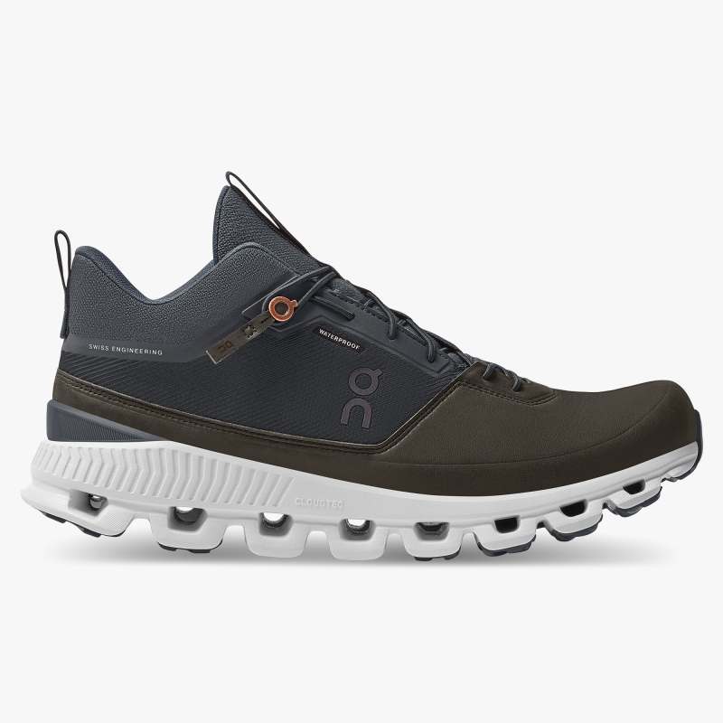 On Running Cloud Shoes Men's Cloud Hi Waterproof-Ink | Brown