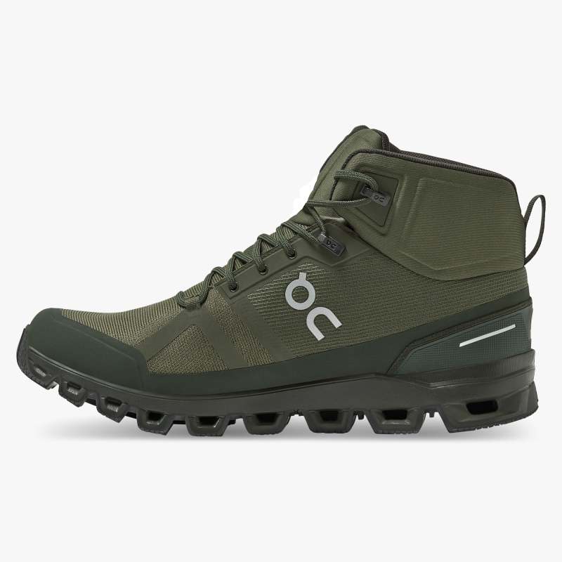 On Running Cloud Shoes Men's Cloudrock Waterproof-Jungle | Fir