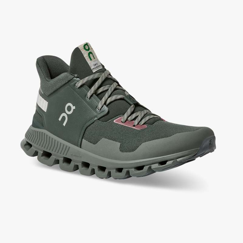 On Running Cloud Shoes Women's Cloud Hi Edge Stone Pine-Jungle |