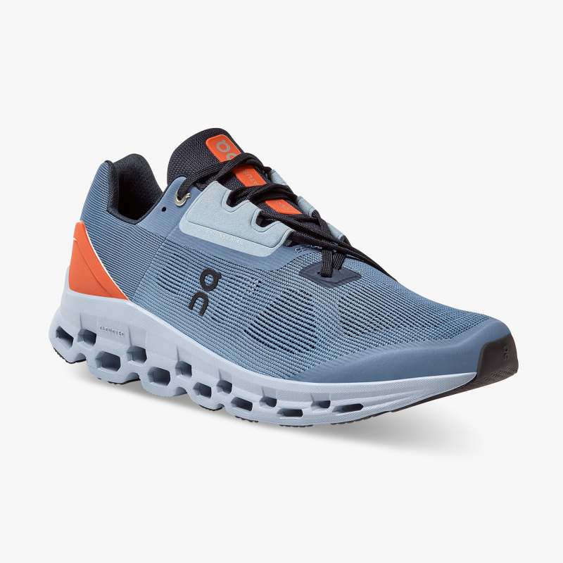 On Running Cloud Shoes Men's Cloudstratus-Lake | Flare