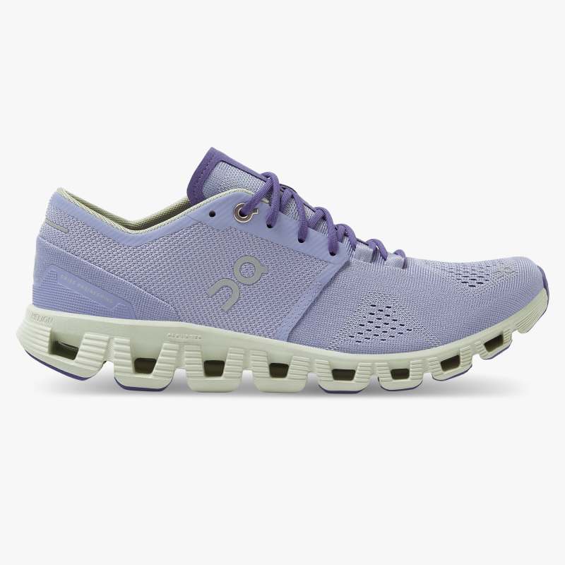 On Running Cloud Shoes Women's Cloud X-Lavender | Ice - Click Image to Close