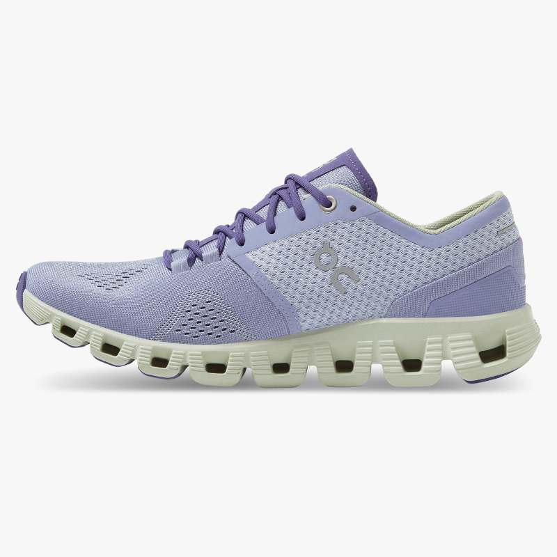 On Running Cloud Shoes Women's Cloud X-Lavender | Ice - Click Image to Close