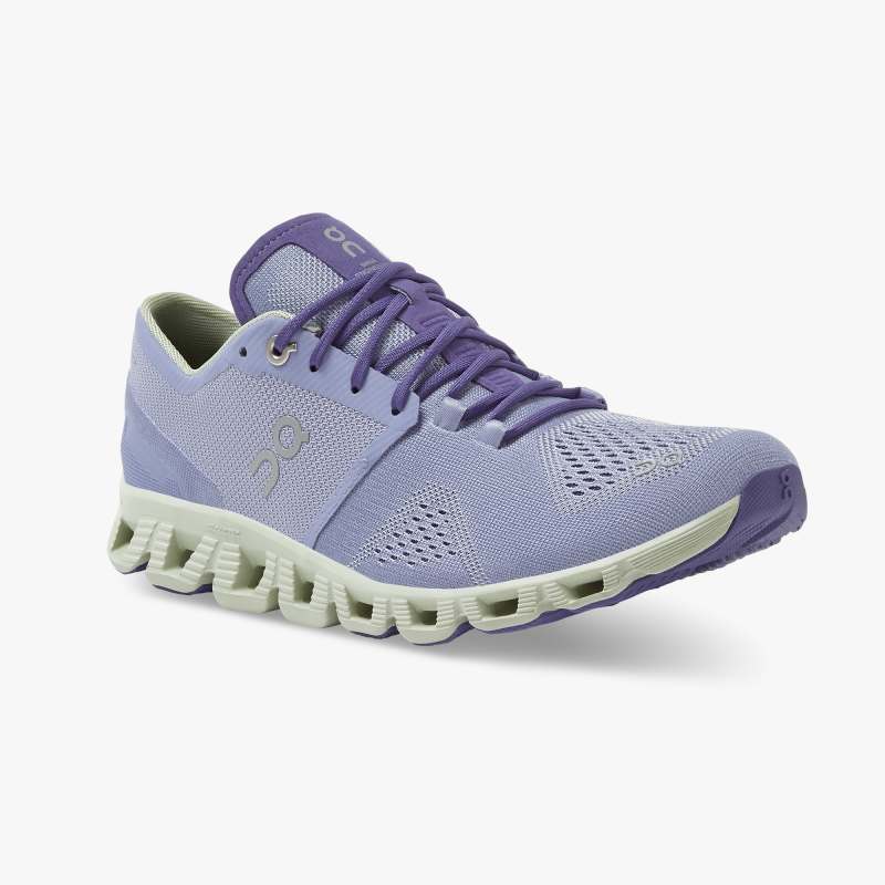 On Running Cloud Shoes Women's Cloud X-Lavender | Ice - Click Image to Close