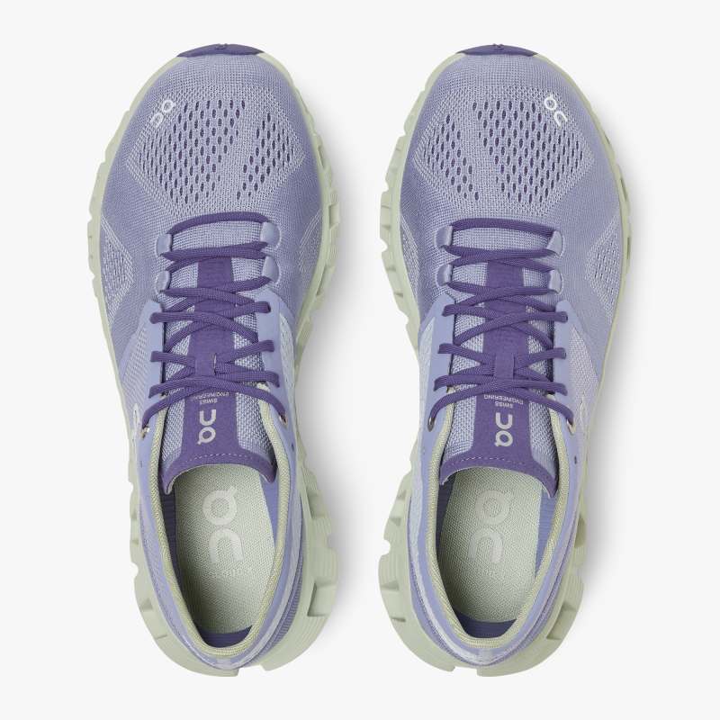 On Running Cloud Shoes Women's Cloud X-Lavender | Ice - Click Image to Close