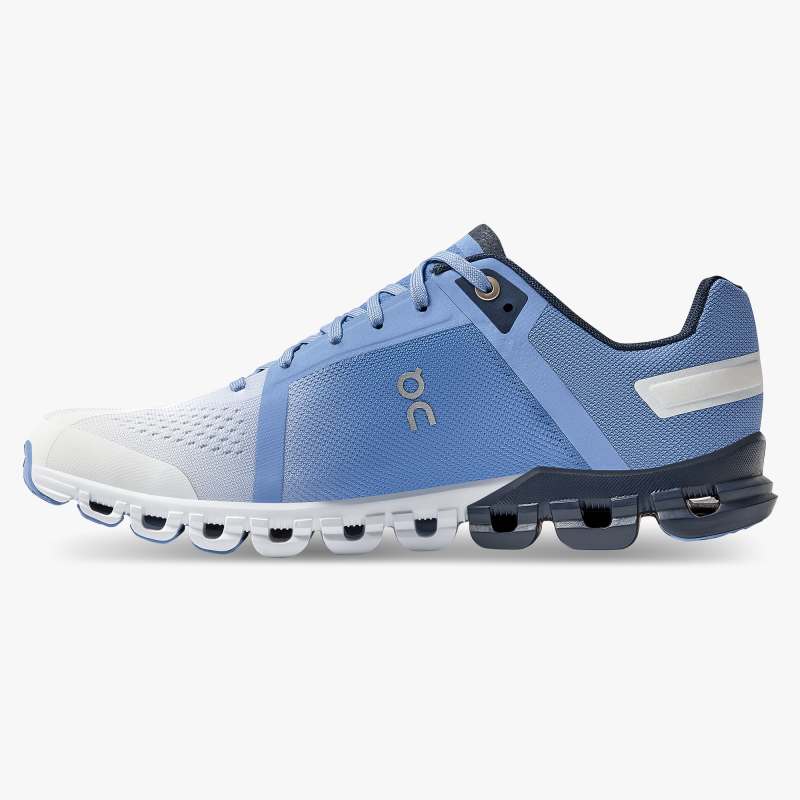 On Running Cloud Shoes Men's Cloudflow-Marina | White - Click Image to Close