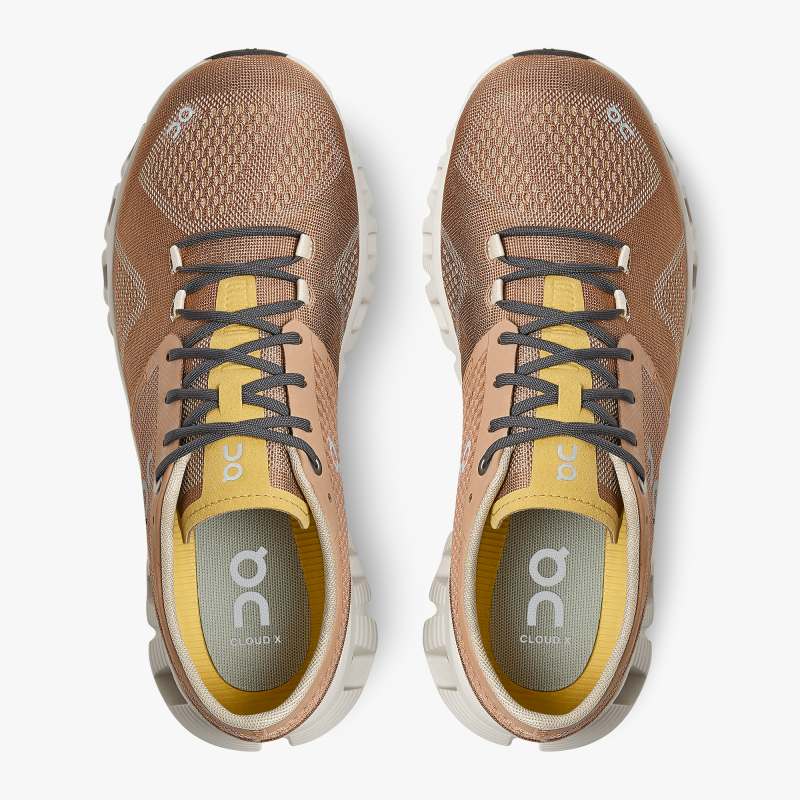 On Running Cloud Shoes Men's Cloud X-Mocha | Sand - Click Image to Close