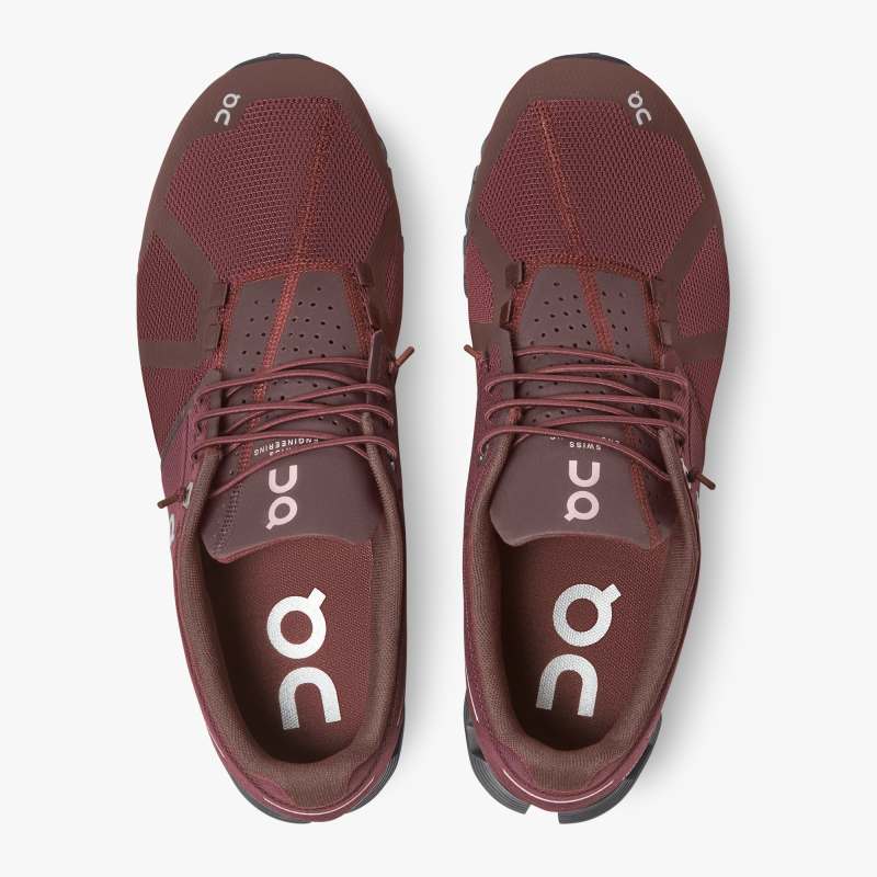 On Running Cloud Shoes Men's Cloud Monochrome-Mulberry - Click Image to Close