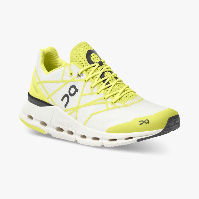 On Running Cloud Shoes Women's Cloudnova Z5-Neon | White