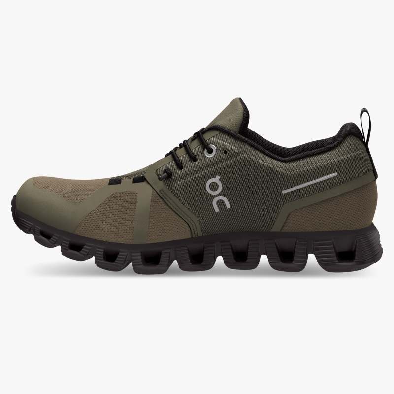 On Running Cloud Shoes Women's Cloud 5 Waterproof-Olive | Black