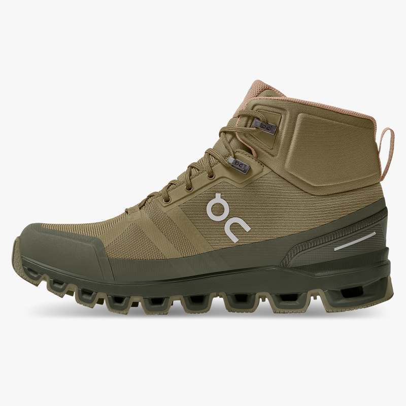 On Running Cloud Shoes Women's Cloudrock Waterproof-Olive | Reed - Click Image to Close